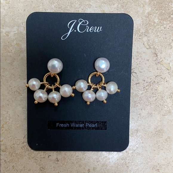 J. Crew Pearl Earrings Pierced - Picture 2 of 3